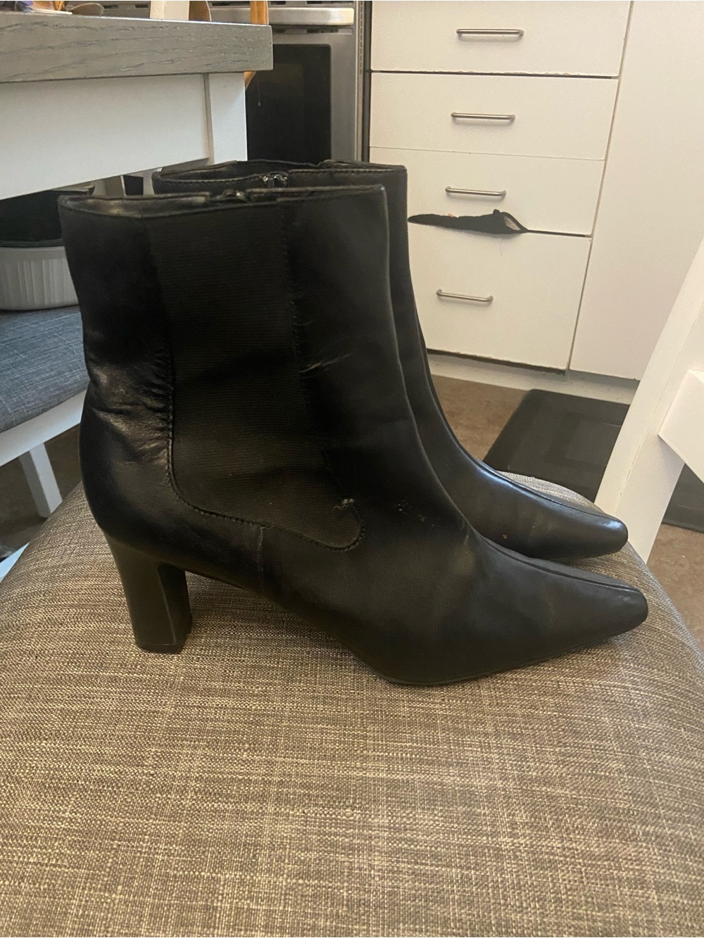 Predictions Black Pointed-Toe Ankle Booties - Picture 3 of 3